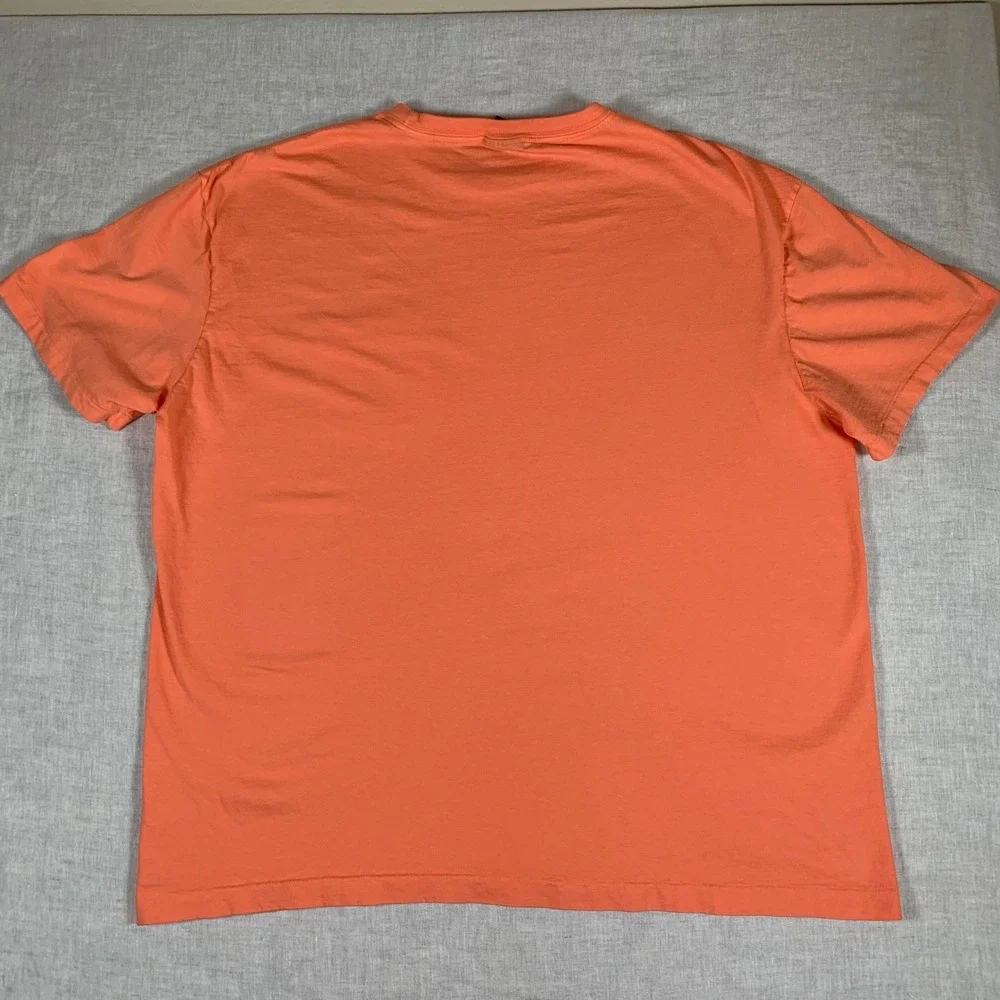 Polo Ralph‎ Lauren Pocket T-Shirt Mens L Orange Excellent Short Sleeve Cotton